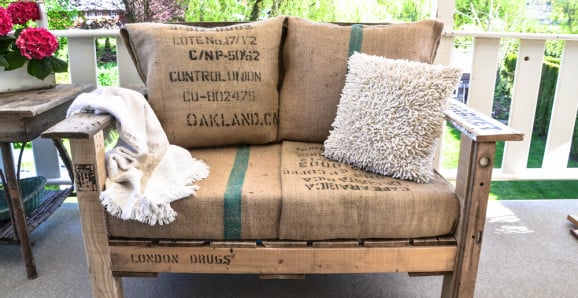 Pallet wood outdoor chair via Funky Junk Interiors