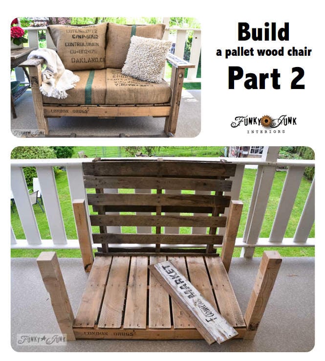 Pallet Wood Patio Chair Build Part 2 Funky Junk Interiors