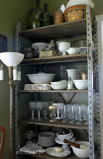 Industrial shelving by Oliver and Rust