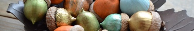 painted fall acorns
