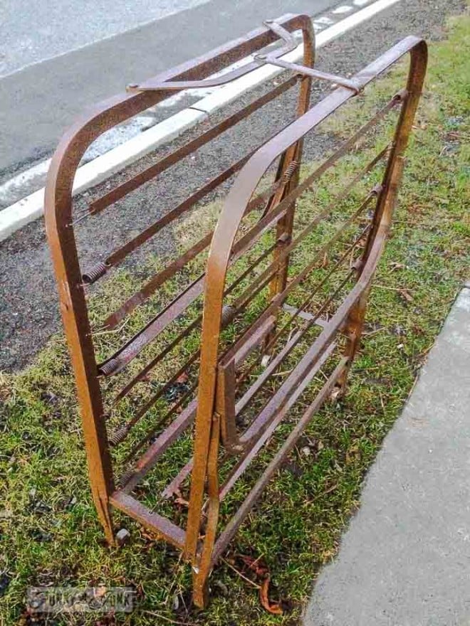 Rusty mattress spring /  What would you do with these salvaged finds? via https://www.funkyjunkinteriors.net/