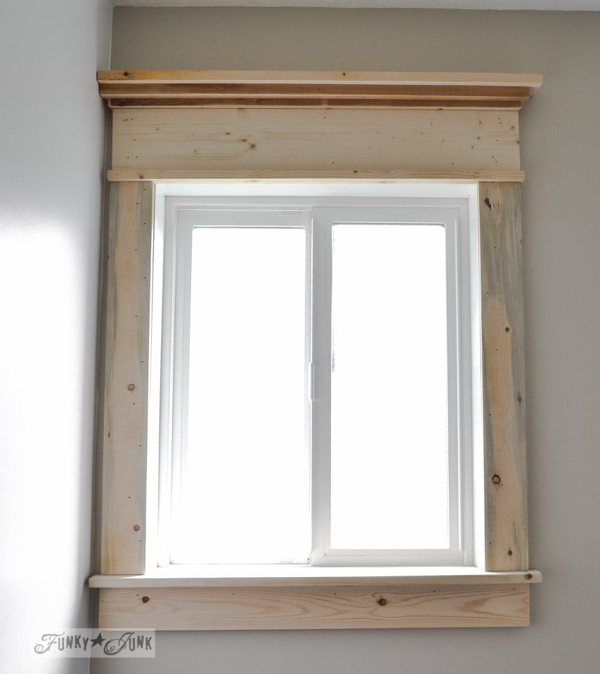 How To Make A Farmhouse Window With Moulding