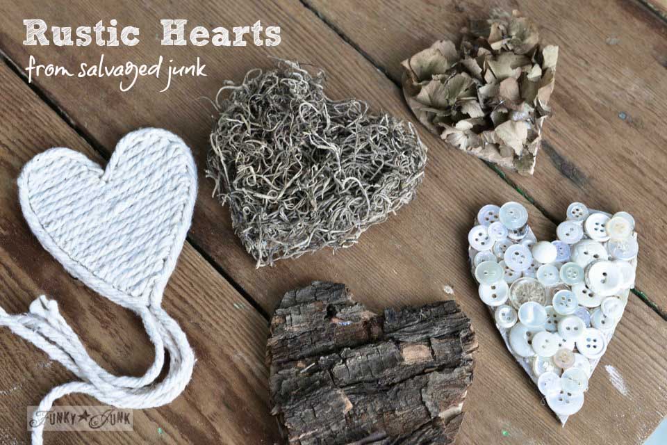 Budget Friendly Valentine's Day Crafts: Make free rustic hearts! - Funky  Junk