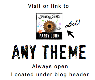 Visit or link up to themed linkups anytime on FunkyJunkInteriors.net