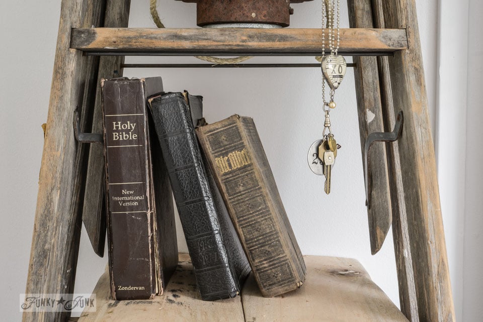 Make An Upcycled Stepladder Side Table With Shelves Instantly