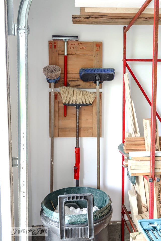 The metal storage rack for reclaimed wood is full!Funky ...