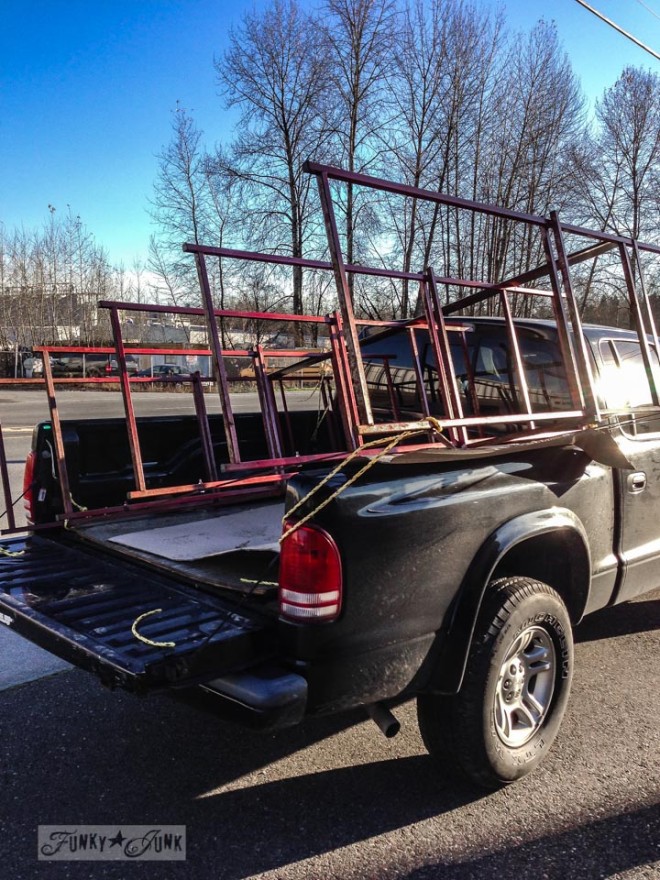 The ultimate red metal rack dumpster findFunky Junk Interiors