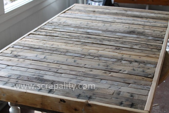 Pallet countertop for kitchen island by Scrapality, featured on FunkyJunkInteriors.net Pallet countertop for kitchen island by Scrapality, featured on FunkyJunkInteriors.net