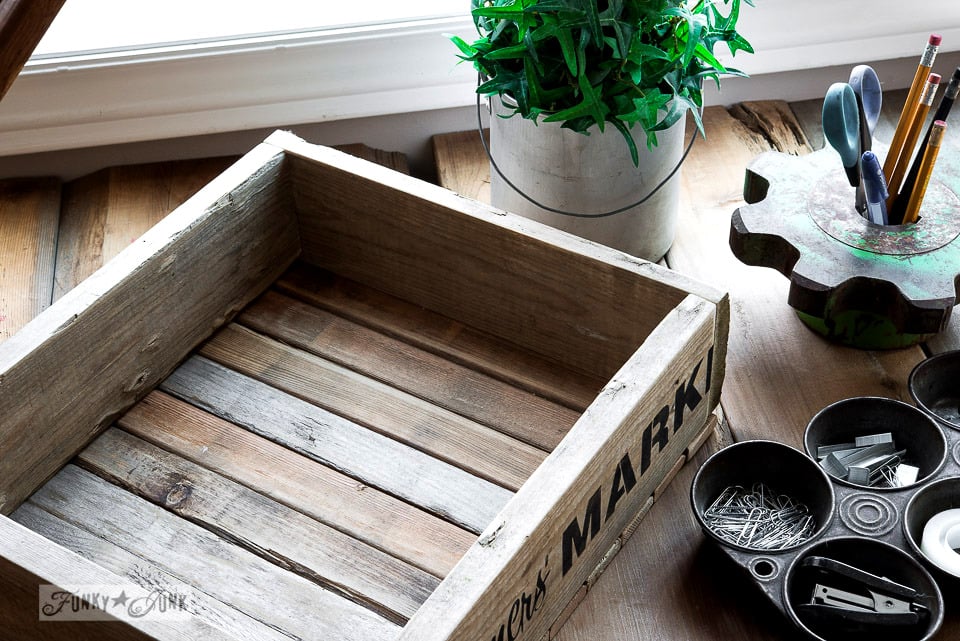 Rustic shop wooden boxes