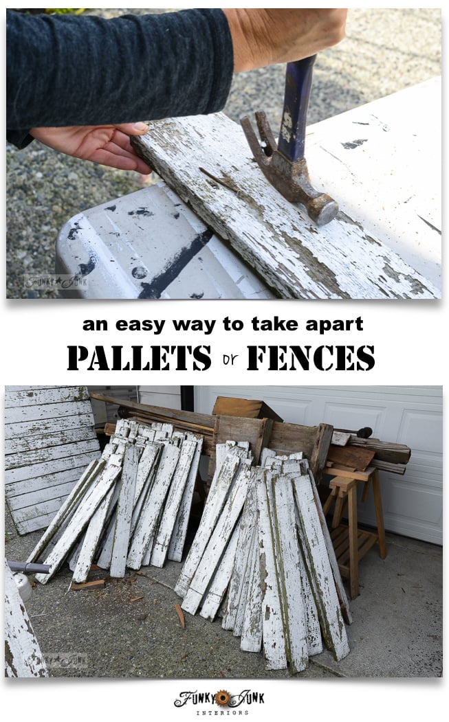 An easy way to take apart pallets or fences with a handmade tool!