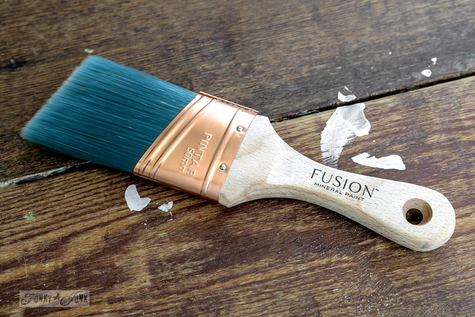 front door repaint in Fusion Mineral Paint's Homestead Blue by Funky Junk Interiors-012