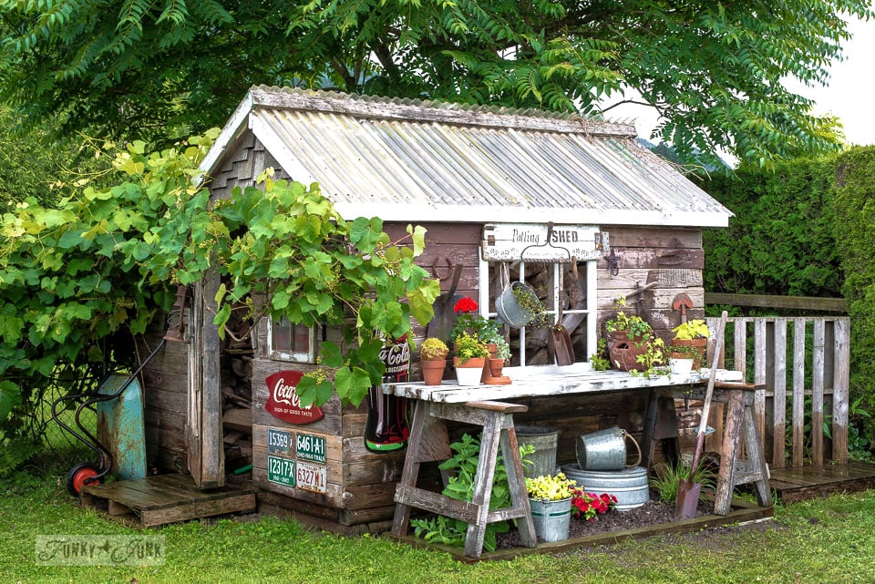 https://www.funkyjunkinteriors.net/wp-content/uploads/2016/06/Potting-shed-sign-on-a-rustic-garden-shed-made-with-Funky-Junks-Old-Sign-Stencils-017.jpg