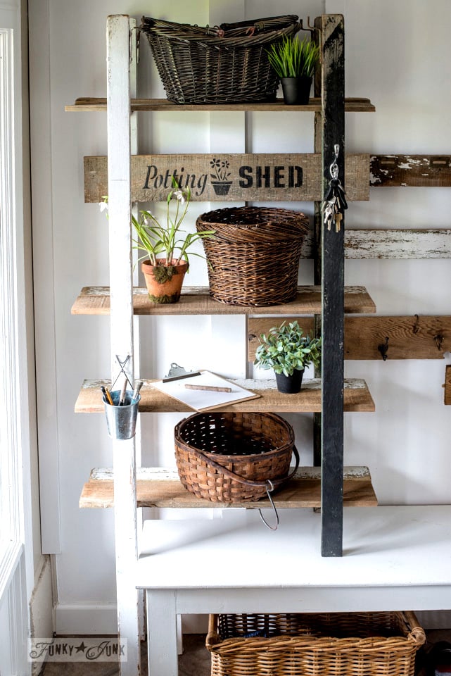 Easy DIY Shelf with Baskets -- {Step by Step Building Plans!}