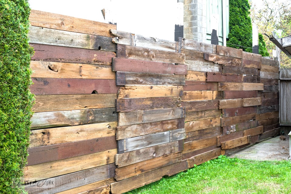 How I built a rustic reclaimed wood garden fenceFunky Junk