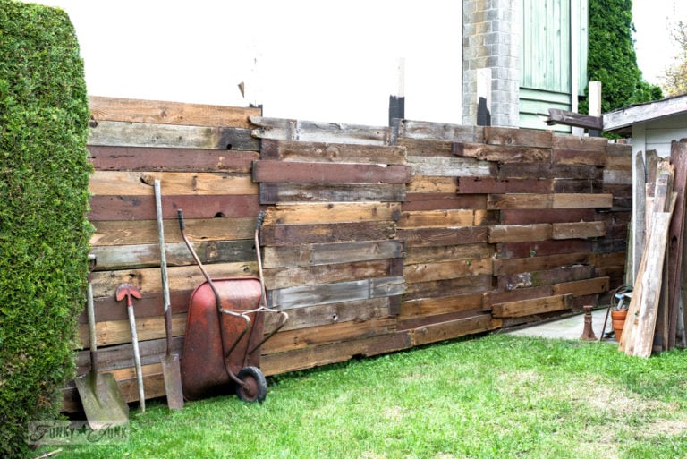 How I built a rustic reclaimed wood garden fenceFunky Junk Interiors