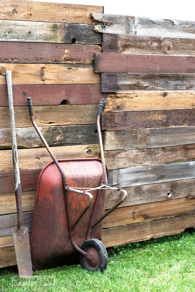 Rustic Reclaimed Wood Garden Fence