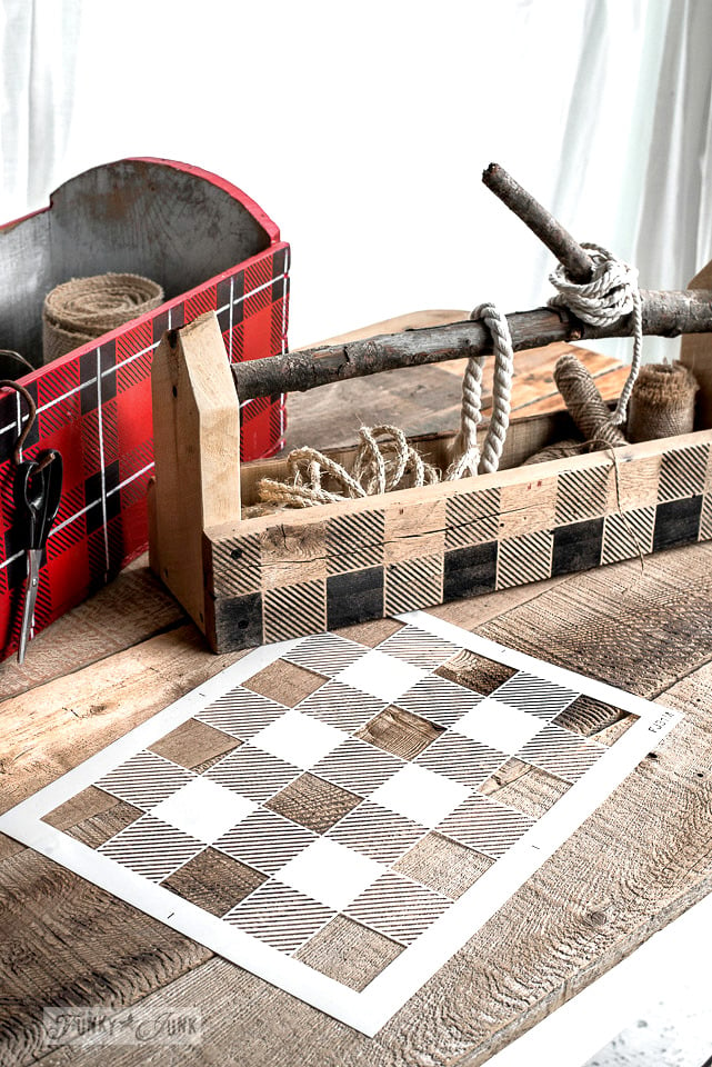 Kitchen Makeover Buffalo Check Wall - My Name Is Snickerdoodle