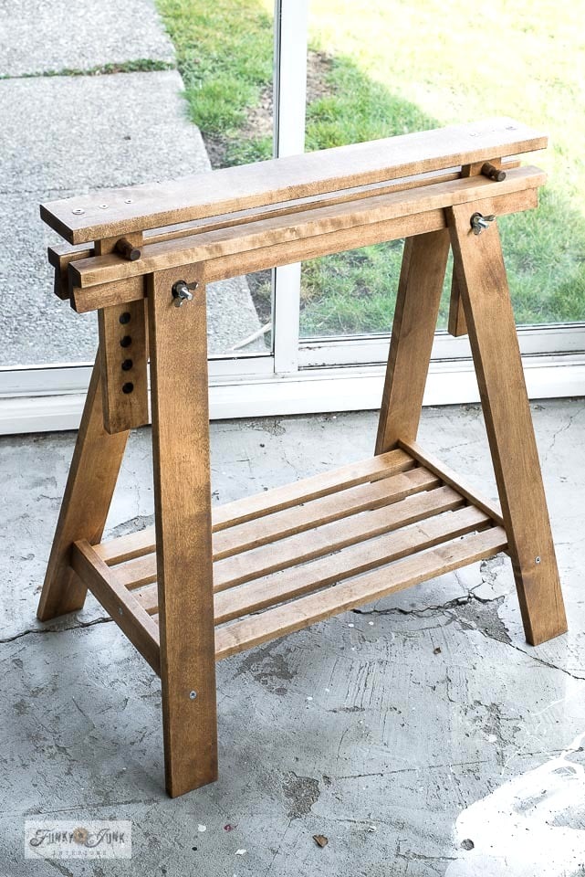 Diy A Rustic Ikea Trestle Sewing Table Or Desk Funky Junk Interiors