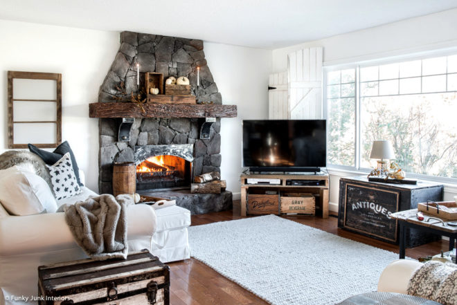 Welcome Fall rustic living room tour - Funky Junk InteriorsFunky Junk ...