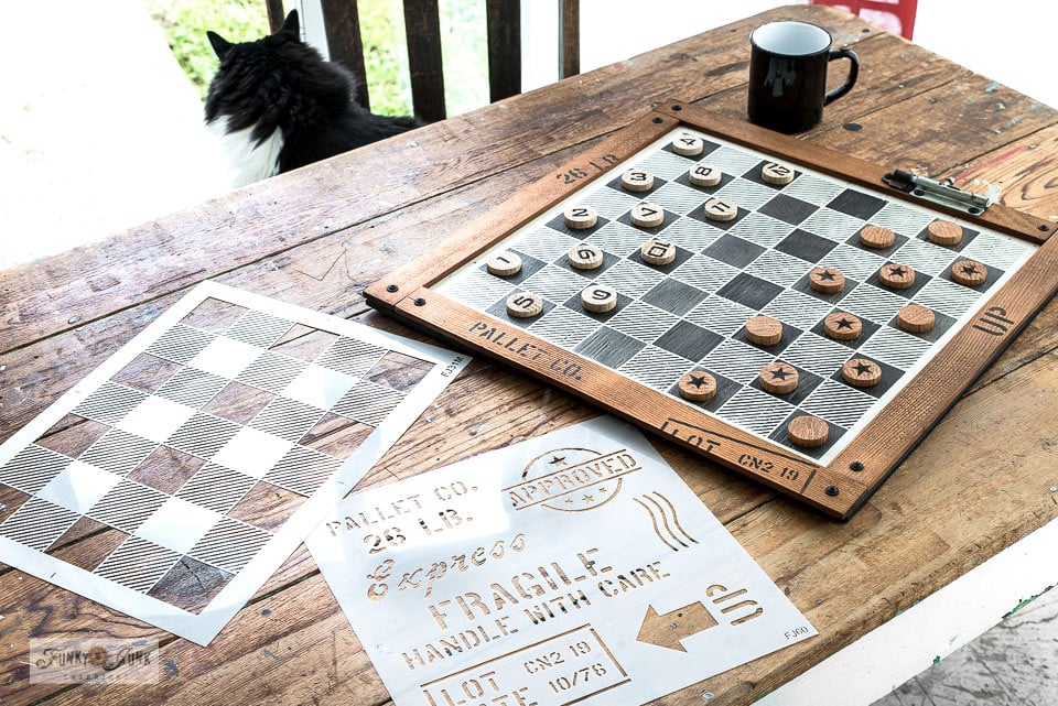 Wooden checker store board game