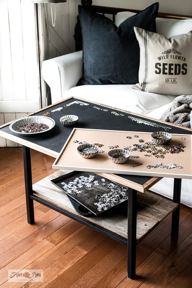 How to build a jigsaw puzzle game table - Designed Decor