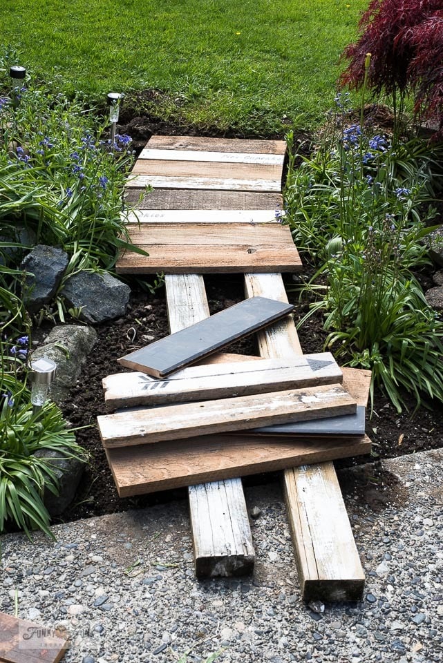 How to make a pallet wood garden pathway
