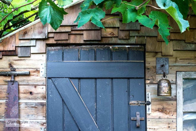 shed barn door rusty junk hardware