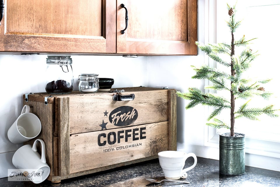 Easy DIY wooden wall shelf coffee station for small spaces - Funky Junk  Interiors