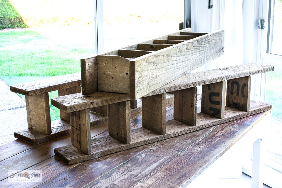 Easy and inexpensive DIY adjustable shelves from reclaimed wood. - Funky  Junk