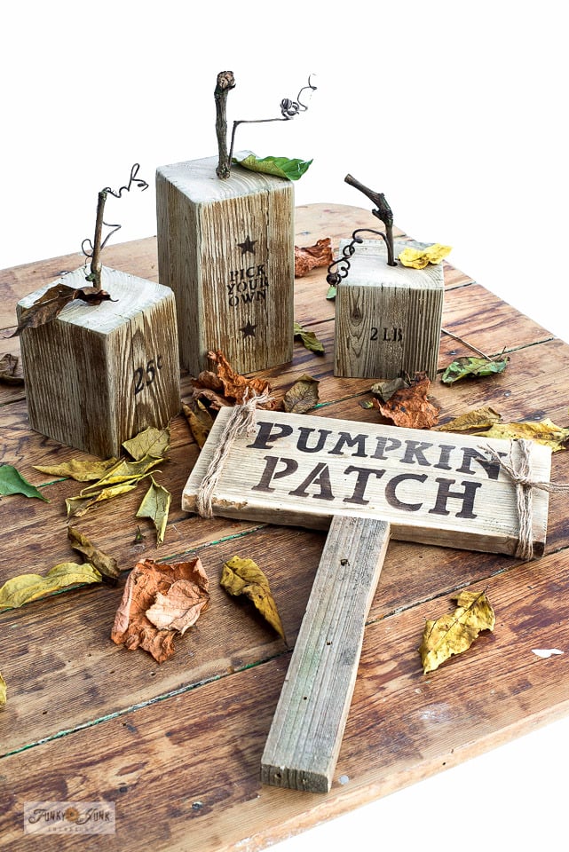 2x4 Wood Porch Pumpkins for Fall - DIY Beautify - Creating Beauty