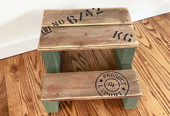 pallet wood step stool