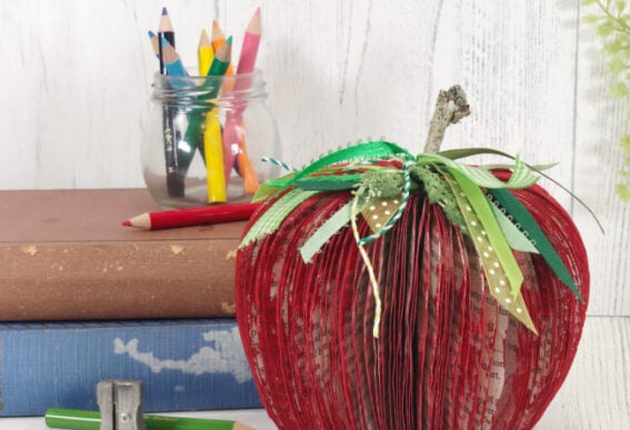 Apple-Decor-Made-From-Book