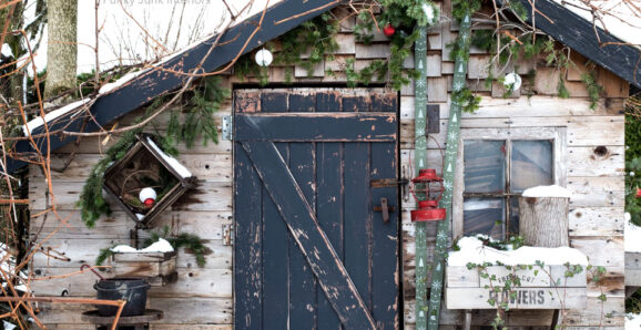 Christmas shed Christmas garden shed