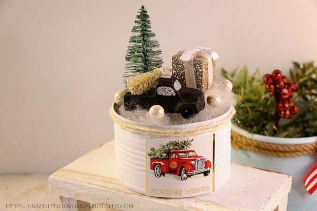 Upcycled winter can scenery - NEW Upcycle Ideas 707