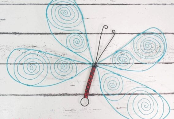 wire whisk butterfly garden art