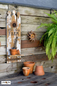 Upcycled cable reel potting table - instant and easy! - Funky Junk ...