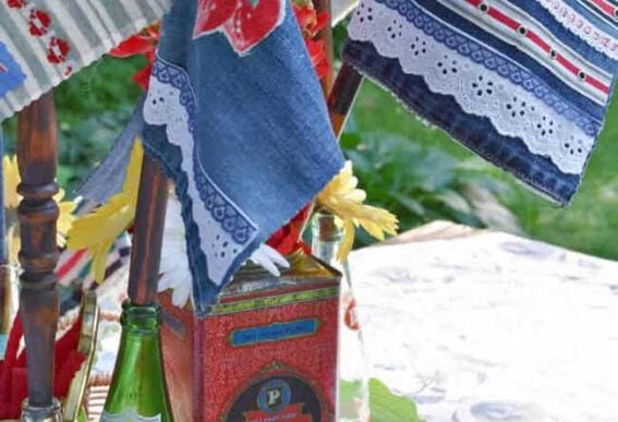 scrap fabric flags
