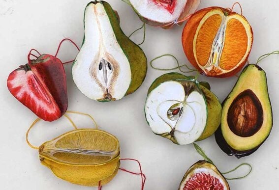 paper fruit decor