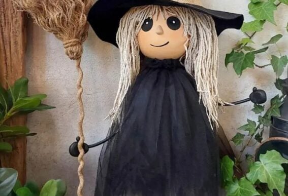 diy witch for halloween decor