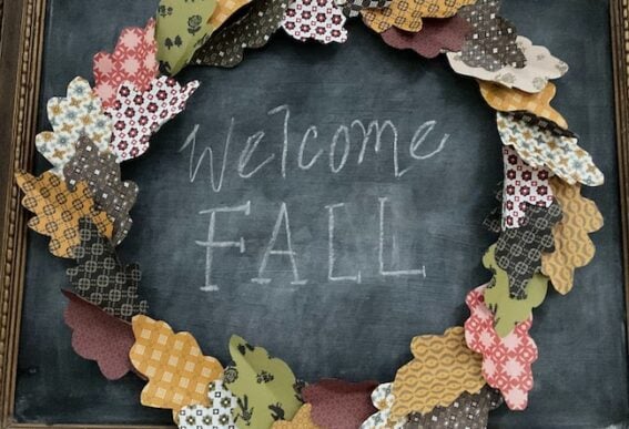 paper fall wreath Fresh Vintage by Lisa S