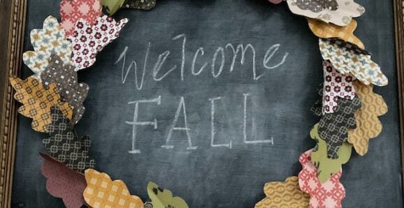 paper fall wreath Fresh Vintage by Lisa S