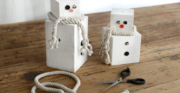 reversible pumpkin and snowman craft