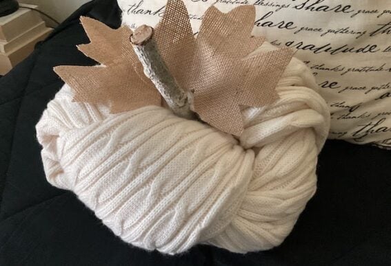 folded blanket pumpkin