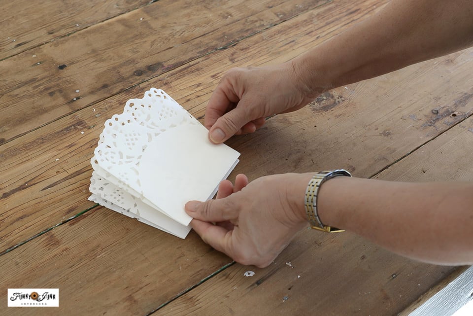 how to make paper doily snowflakes