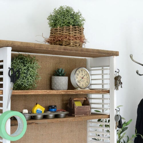 office shelf made with shutters