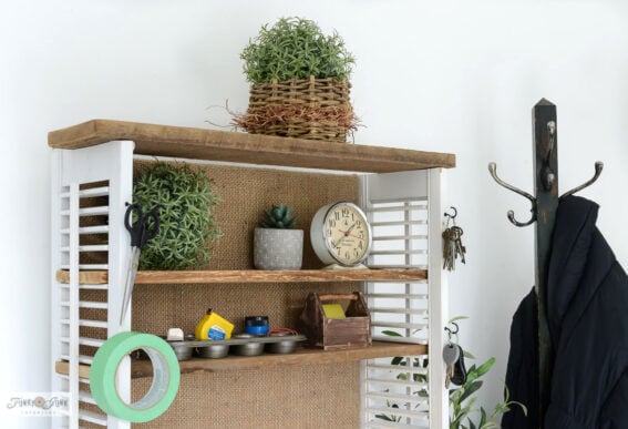 office shelf made with shutters