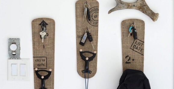 Fan blade coat hooks! upcycled ceiling fan blade wall mounted coat hooks