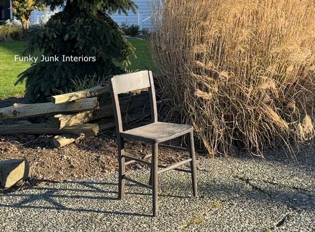 landing an old chair on the curb to create an upcycled chair wall shelf