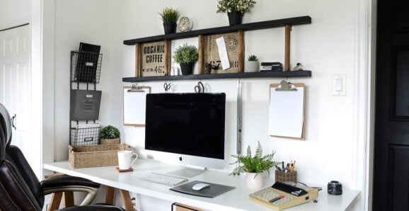 Old ladder shelf & bulletin boards upcycled wall mounted ladder shelf with bulletin boards for office