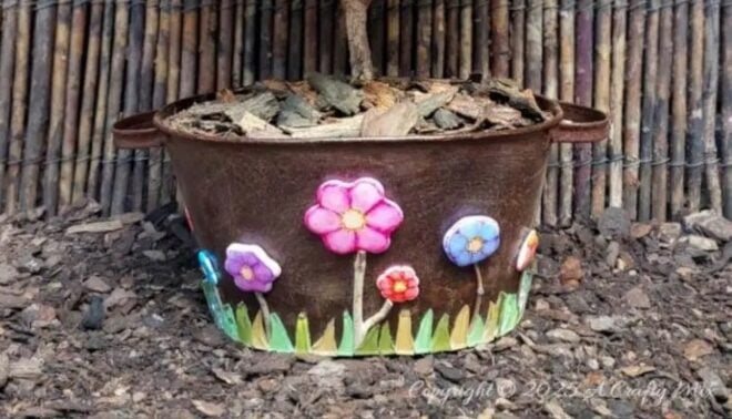 puffy clay flower tiles
